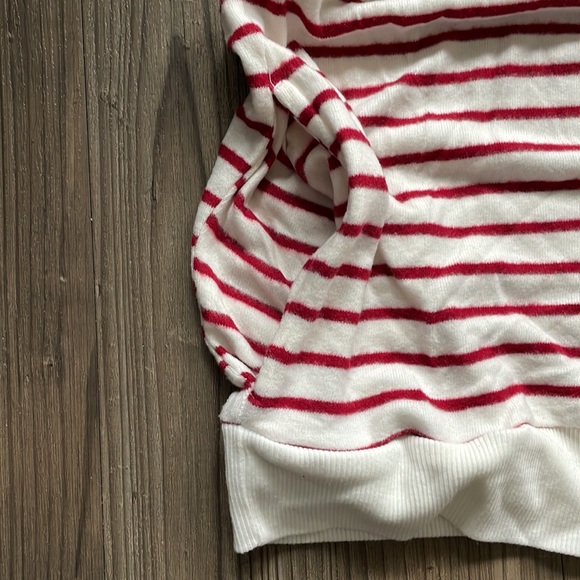 Hye Park And Lune White and Red Striped Sweater - Picture 2 of 6